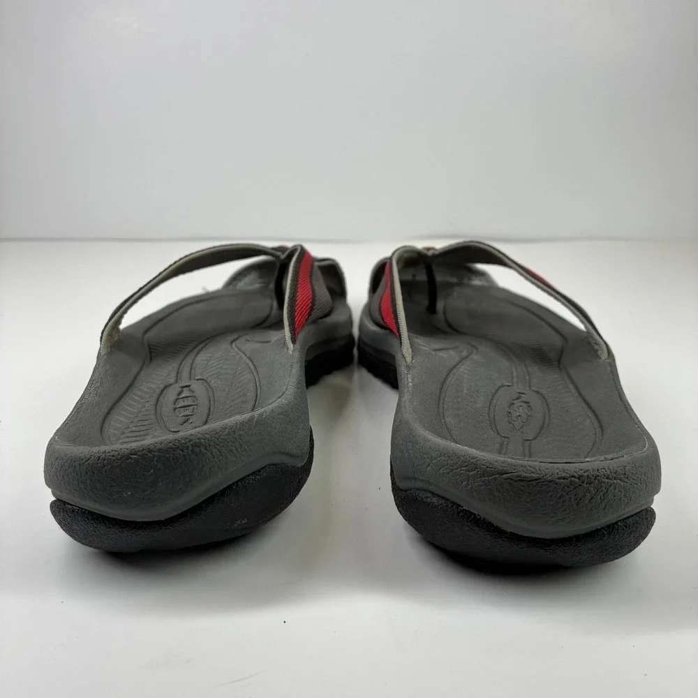 KEEN Waimea H2 Men's US 8.5 Black Red Hybrid Flip Flop Sandals Toe Guard 1002110
